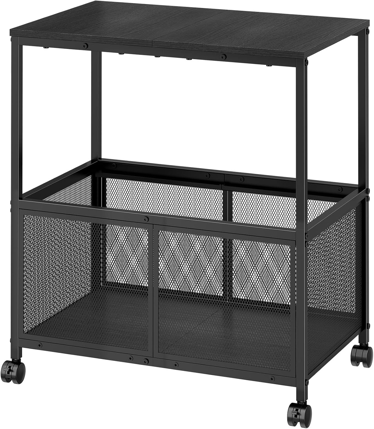 Rolling File Cart Mobile Hanging File Cabinet W/ Wheels Filing Cabinet Organizer