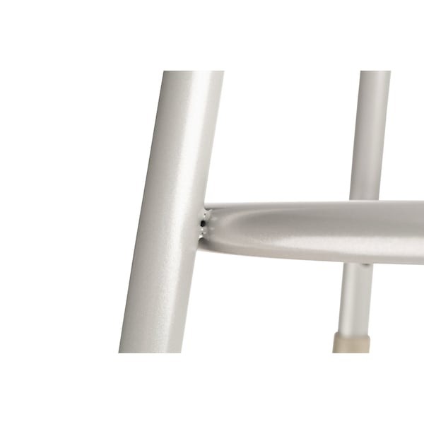 National Public Seating 6218Hb Round Stool With Backrest, Height 19" To 27"Gray