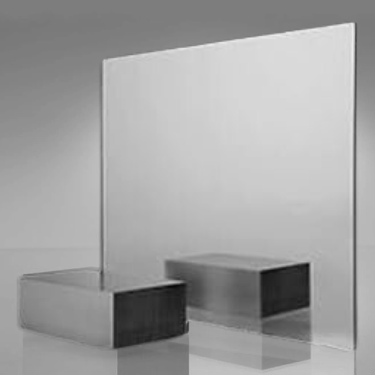 Acrylic Plexiglass Plastic Sheet - 1/8" Thick - Silver Mirror - 12" x 12"