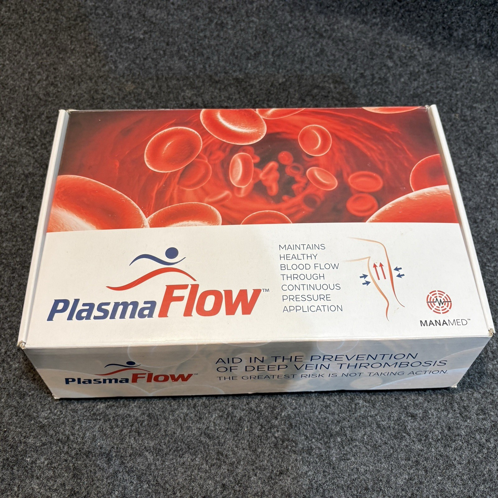 Plasma Flow Thrombosis DVT Prevention w/ Charger PF0001 Leg Compression