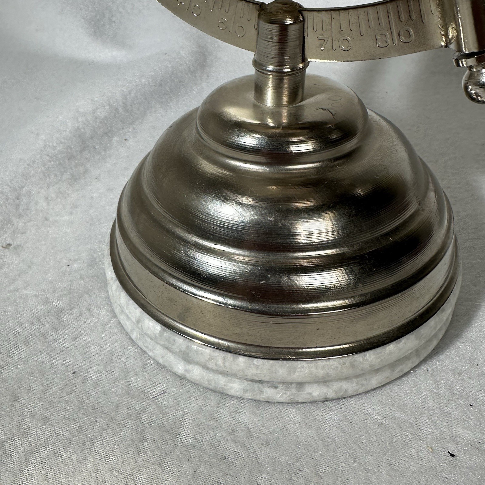 Globe On Axis with Base Silver & Purple Travel Decor