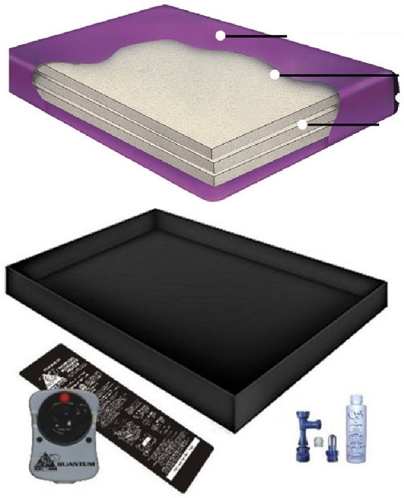 80% WAVELESS WATERBED MATTRESS LINER HEATER FILL DRAIN CONDITIONER KIT