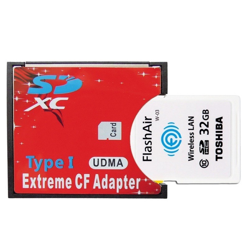 CF-SD SDHC Compact Flash CF1 Type 1 slim Memory Card Adapter 32gb 64gb 128gb