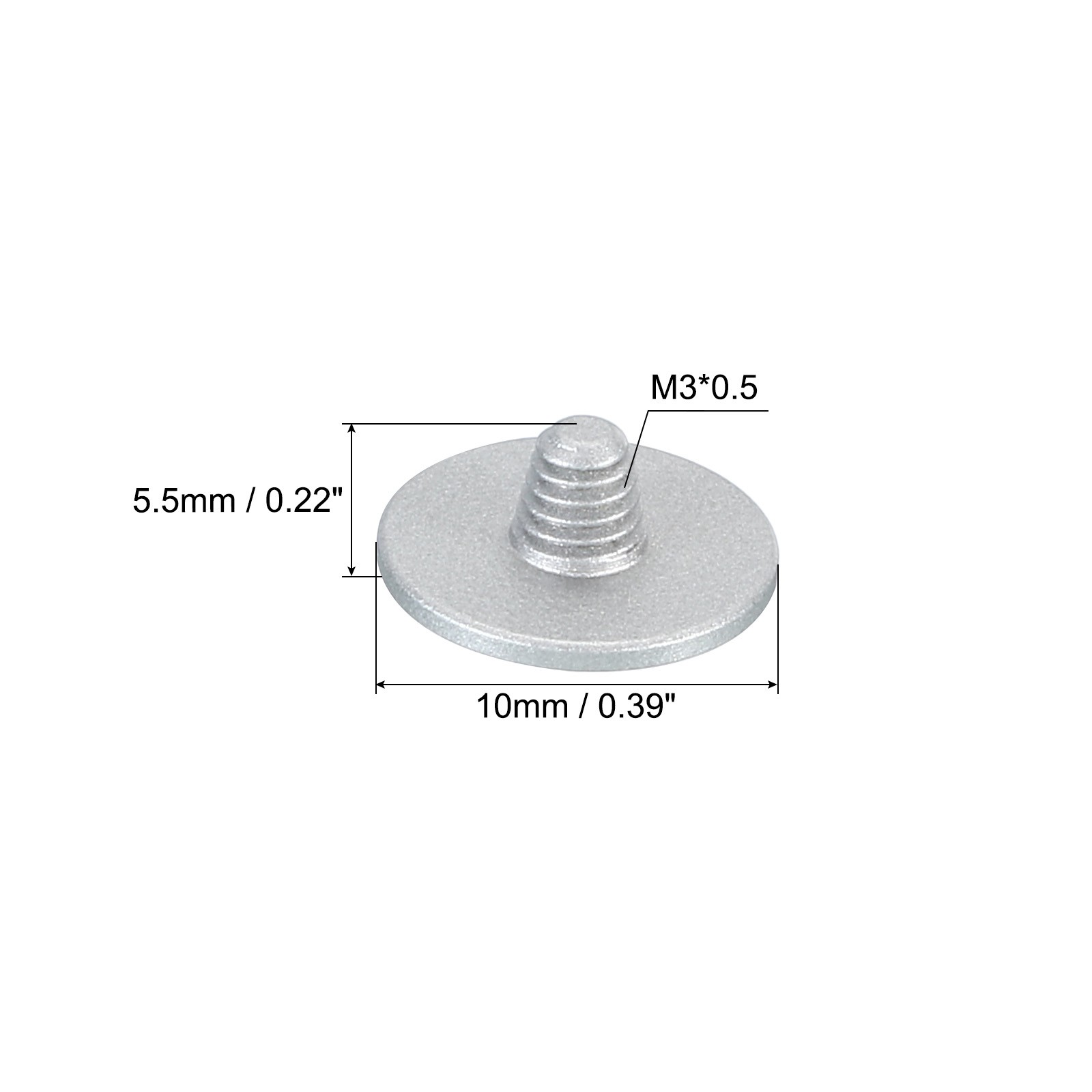 Soft Shutter Release Button Copper Camera Shutter Button Convex, Silver 4pcs