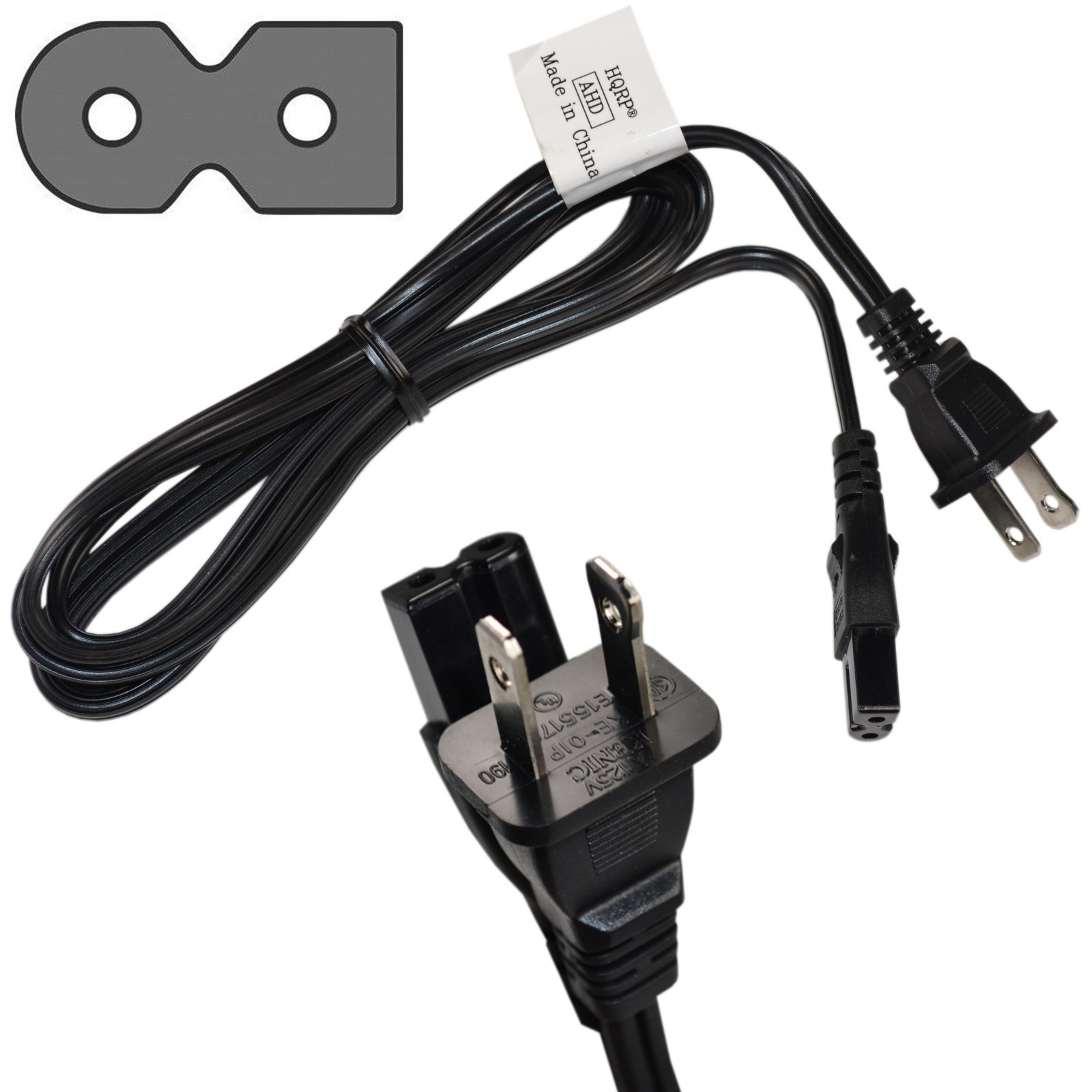 AC Power Cord for VIZIO S3820w-C0 S4251w-B4 SB3820-C6 SB3821C6 SB3851C0 SB4051C0