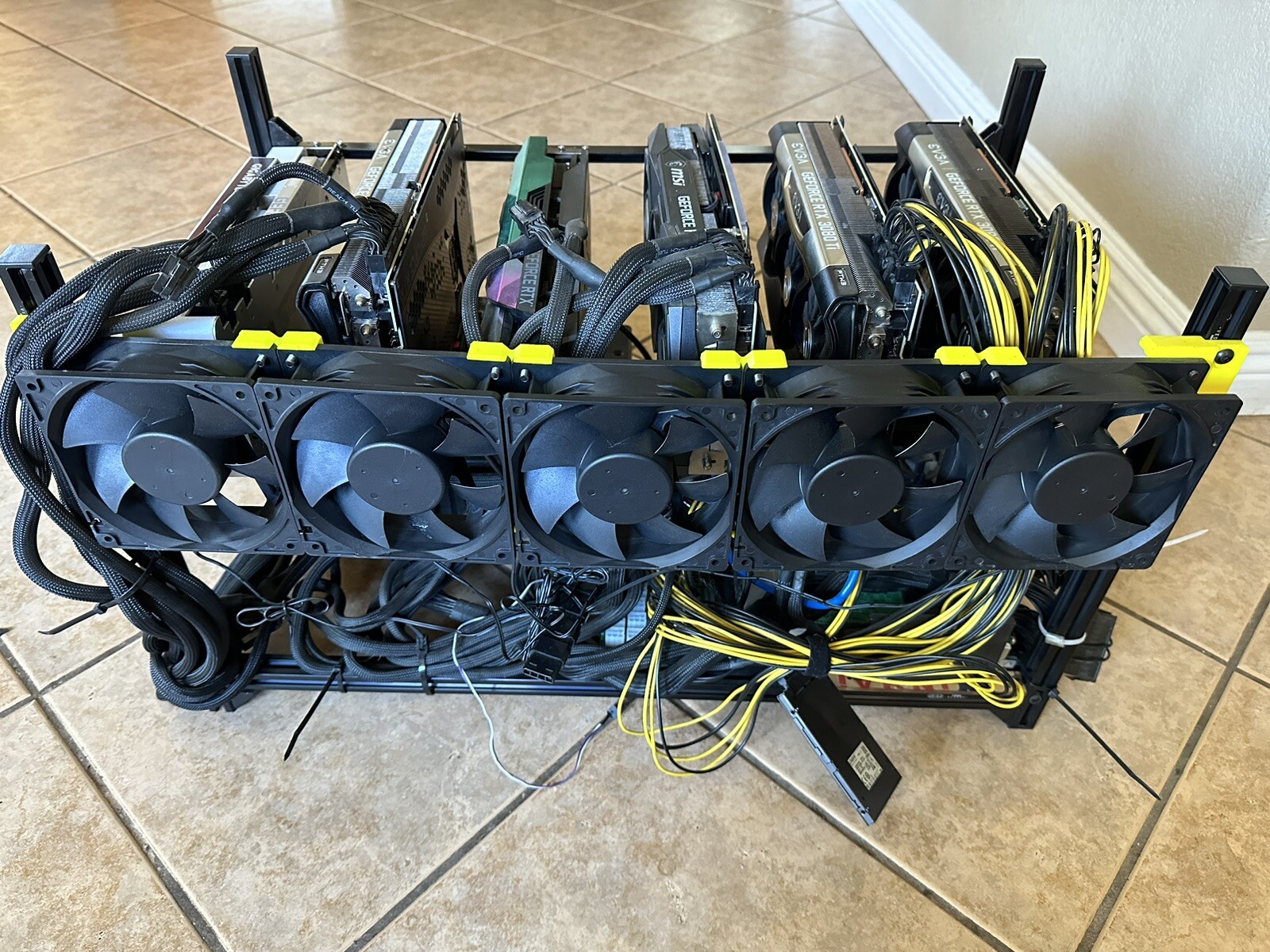 Complete 6 x NVIDIA RTX 3080 TI GPU Mining Rig