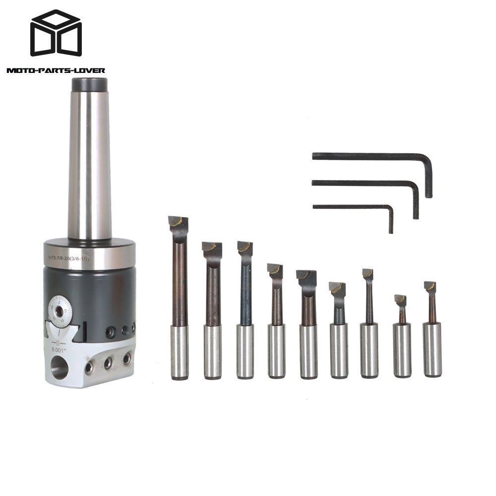 2 Inch Head & MT3 & 1/2 Inch Boring Head Boring Tool Set