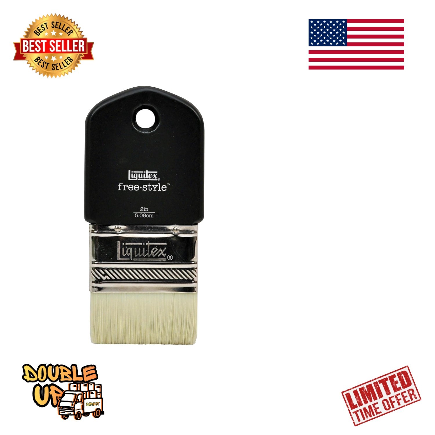 Liquitex 2-Inch Professional Freestyle Paddle Brush - Ideal for Bold Acrylic Art