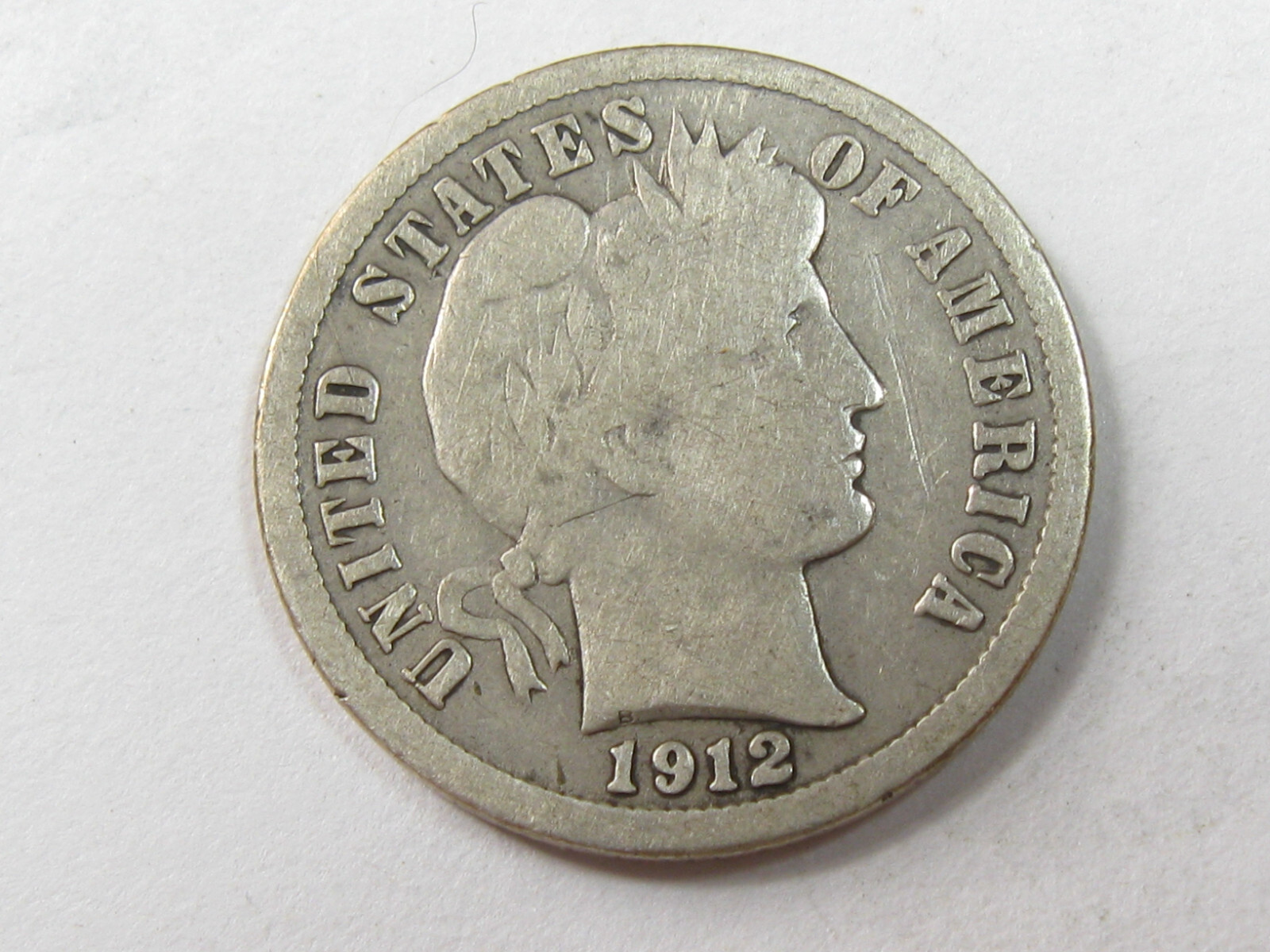 1912 Silver Barber Dime - #10841-11