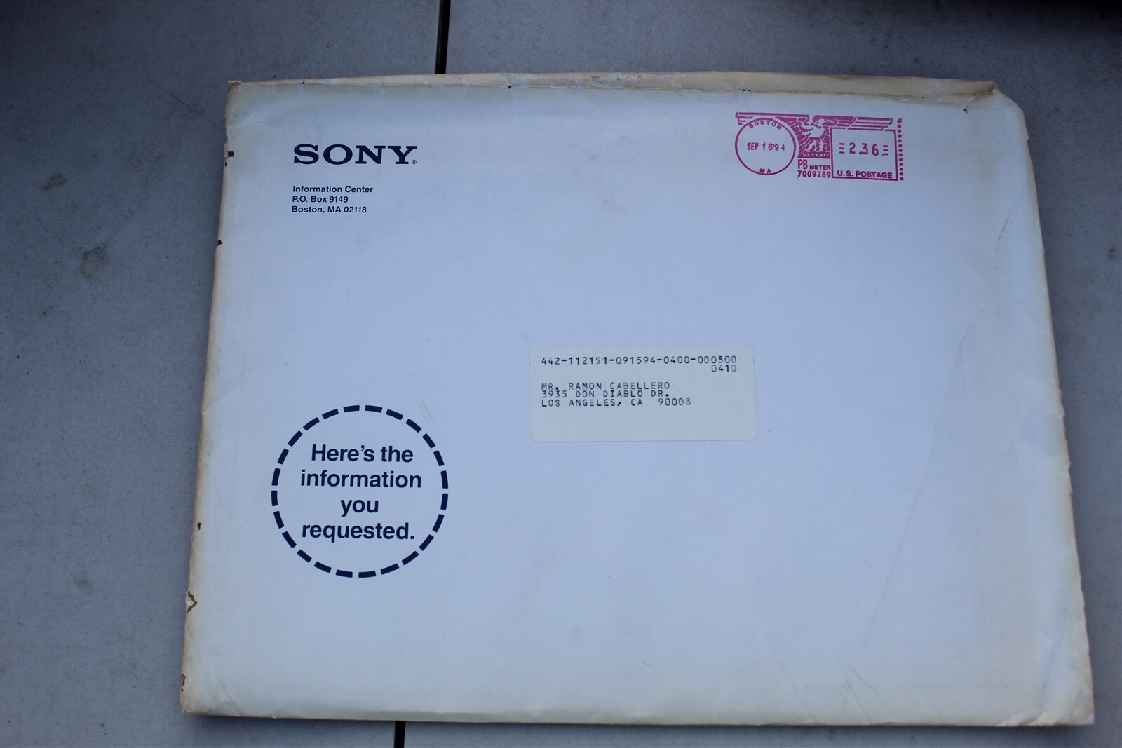 SONY EVO / EVW CAMCORDERS/ PLAYERS 8 BROCHURE PACK - SPECIFICATION SHEET 1994