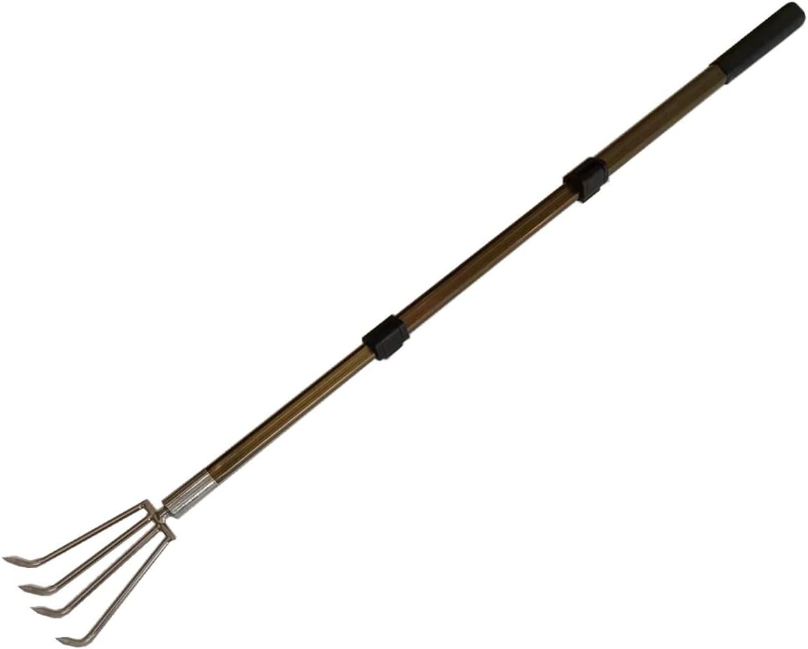 Stainless Steel Garden Claw Rake Multifunctional Rake, Lengthened Aluminum Alloy