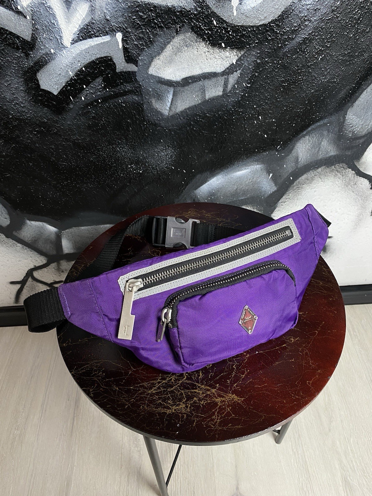 A-COLD-WALL* Logo Plaque Purple Crossbody Bag
