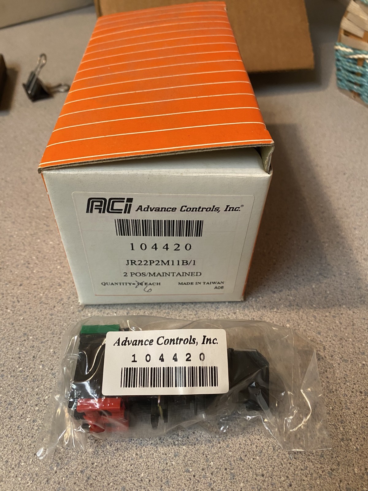 Advance Controls Inc - Two Position Maintained Switch