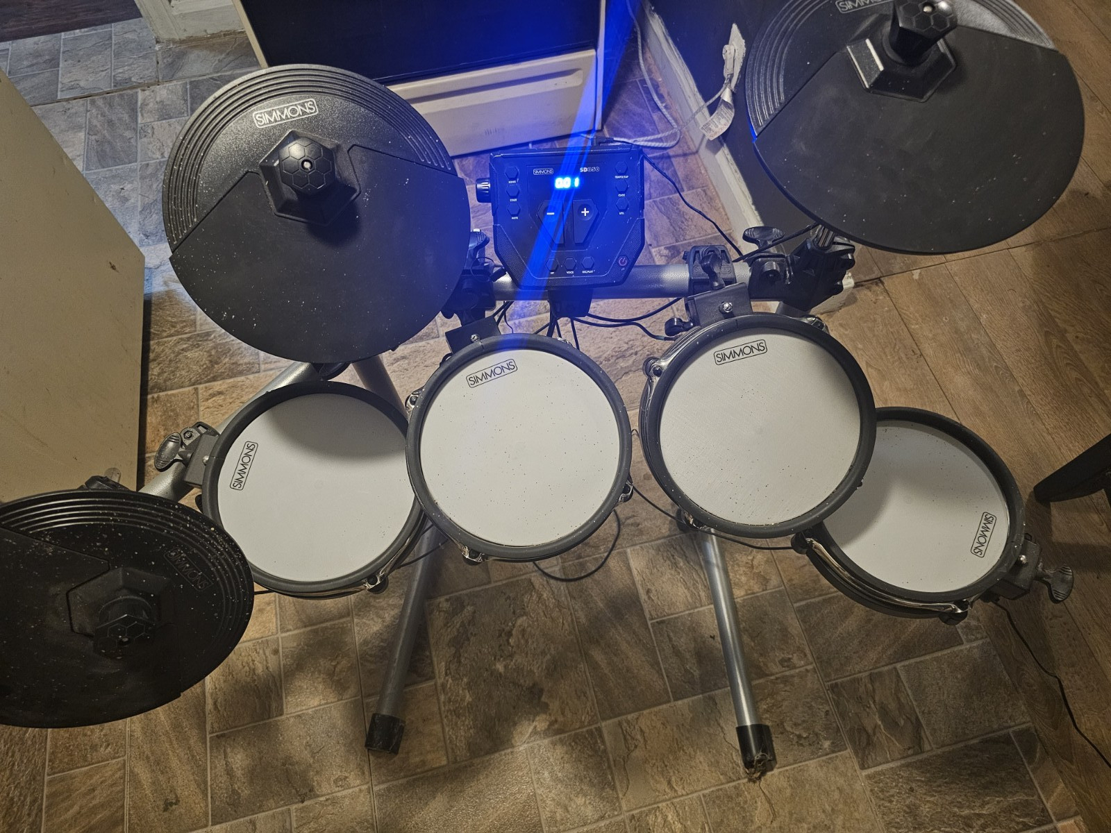 Simmons SD350 Electronic Drum Kit Mesh Pads 7-Piece Beginner Digital Set