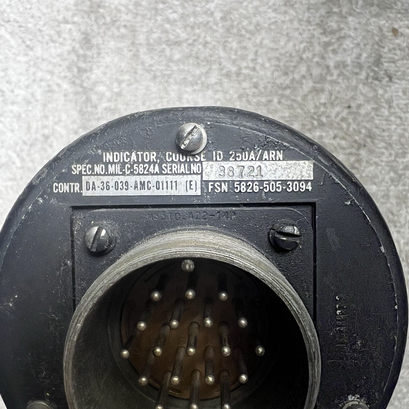Borg Aircraft Course Indicator ID250A/ARN 5826-505-3094