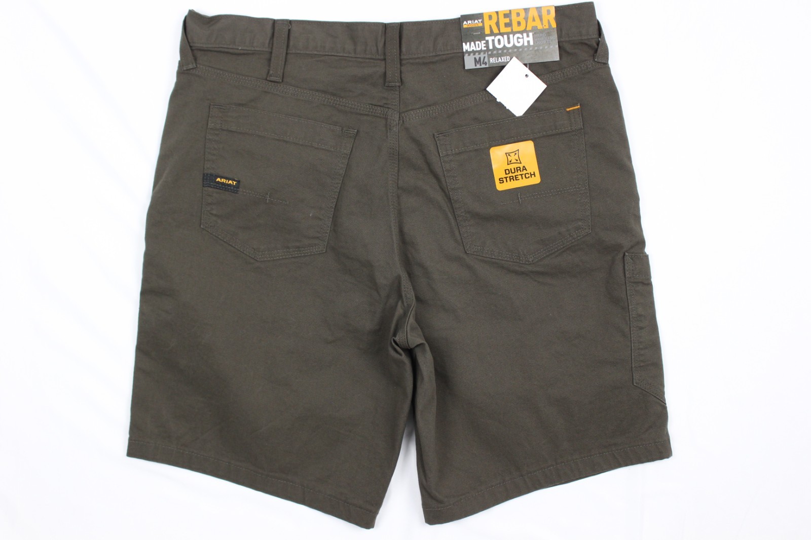 Ariat Men's Rebar DuraStretch Made Tough 10" Shorts Wren Brown 10034623