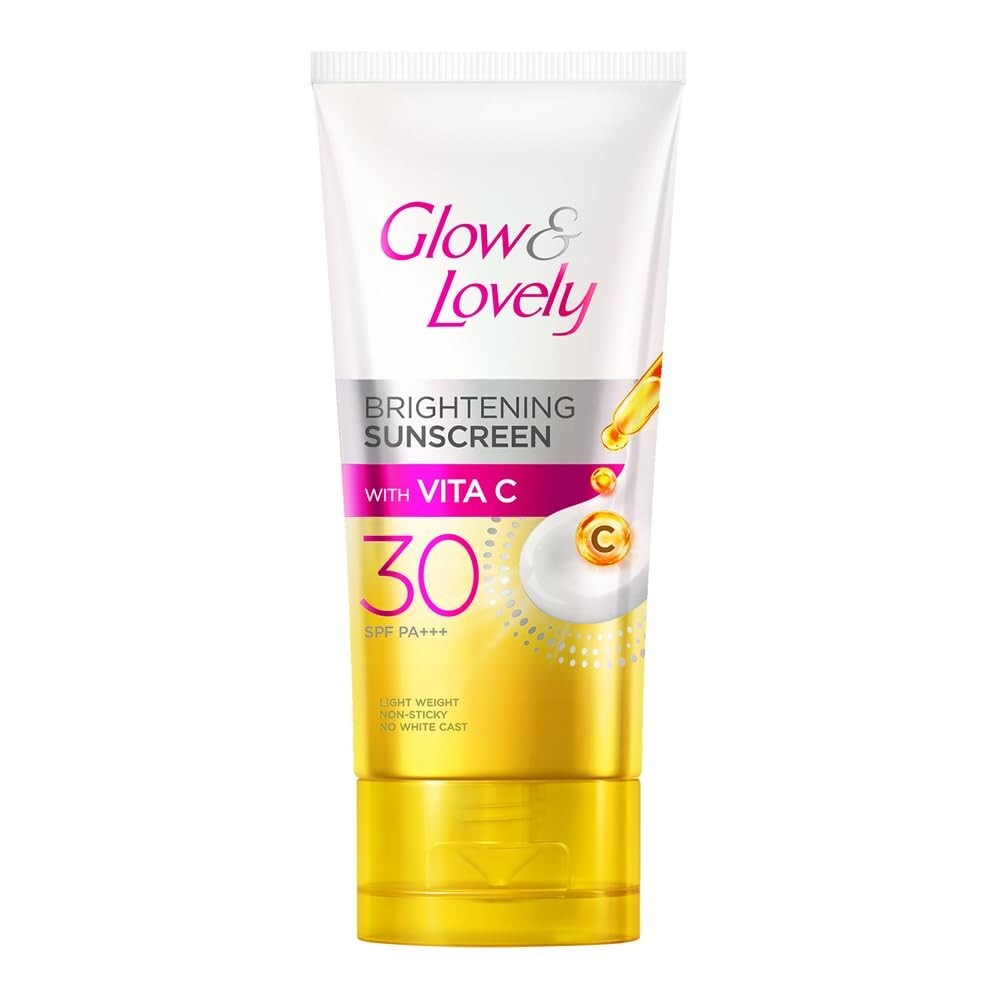 Glow and lovely Brightening Sunscreen SPF 30 | Vita C | PA ++++ Non sticky 50gm.