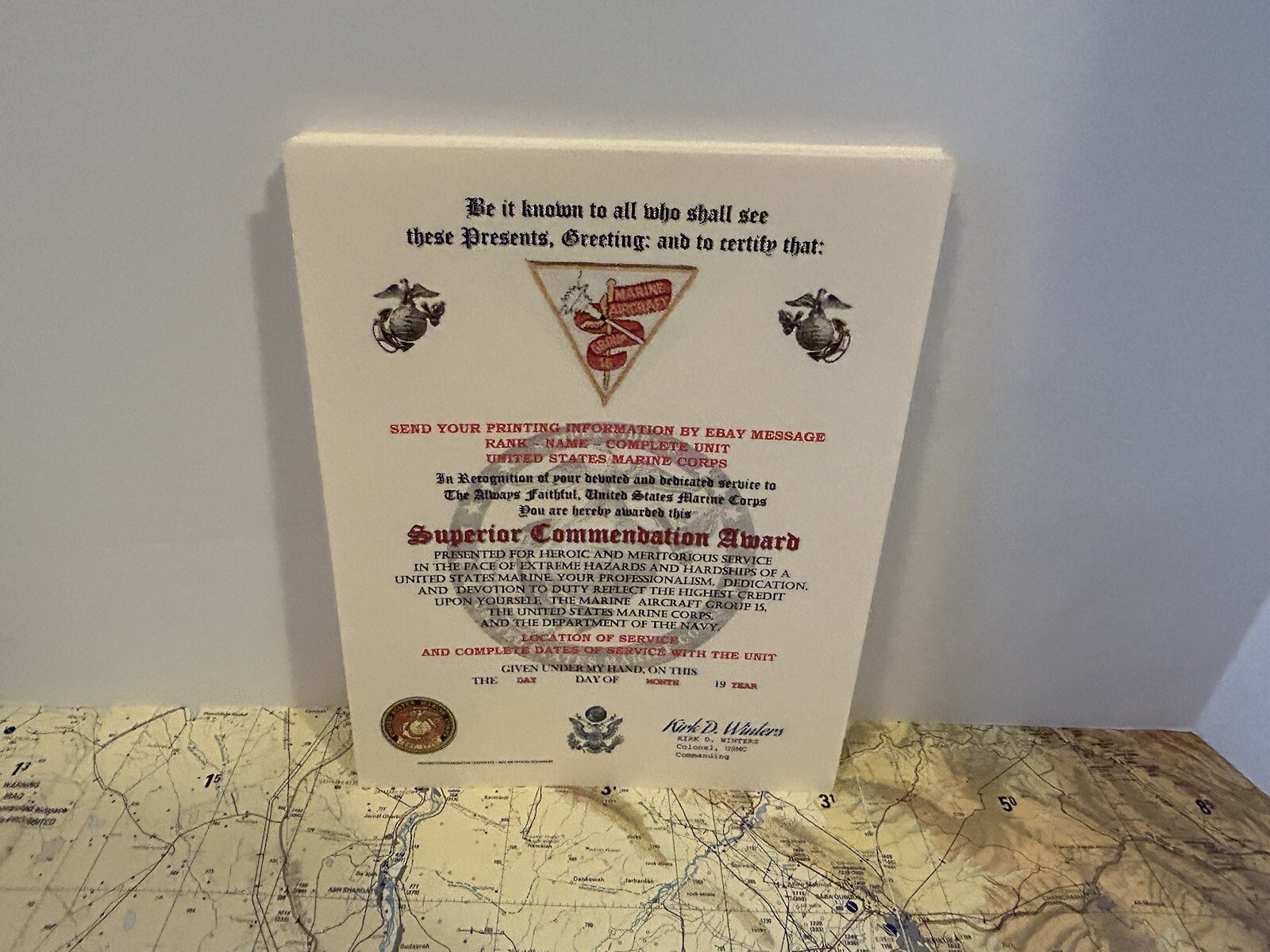 U.S.M.C. / MARINE AIRCRAFT GROUP 15 - SUPERIOR COMMENDATION AWARD