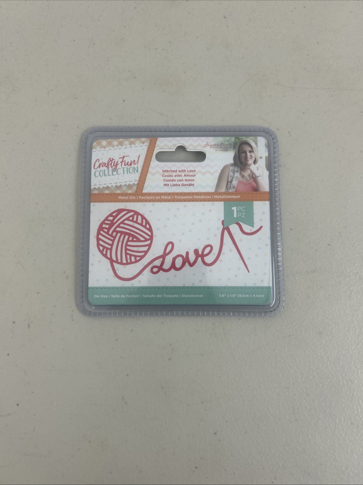 Sara Davies * Crafty Fun Collection * 1 piece Metal Die * Stitched With Love