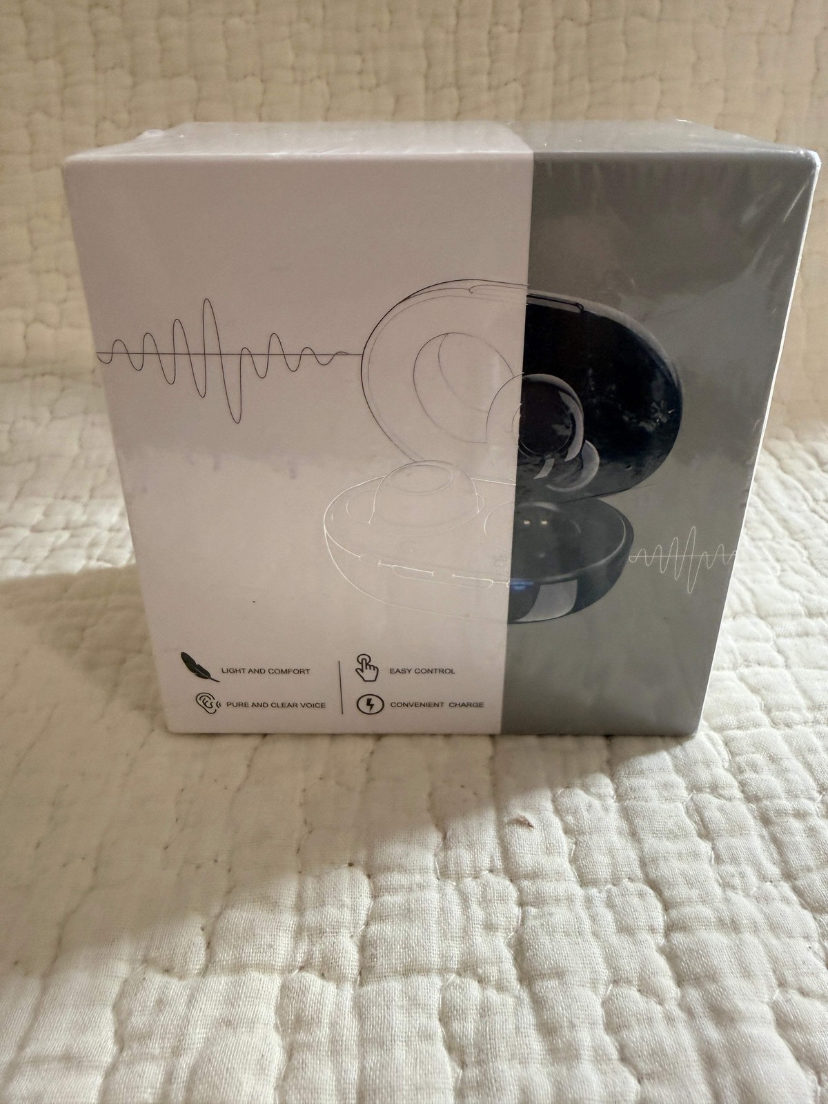 TWS Wireless Bluetooth Earbuds Pebble Charging Case Touch Control In-Ear USB Rec