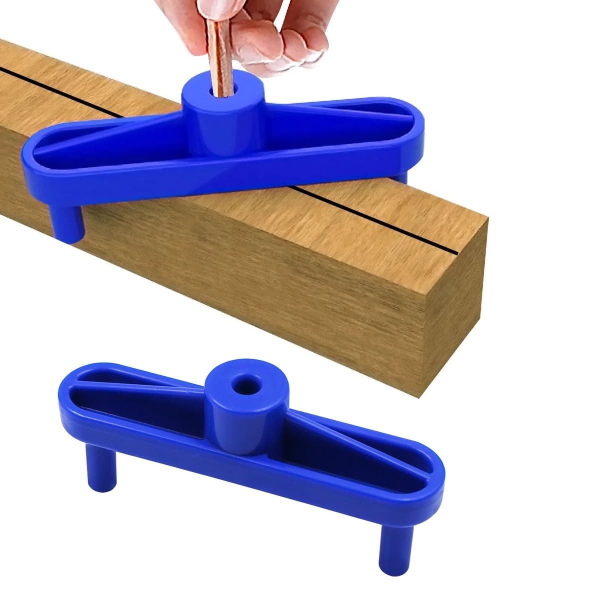 TorSor 2 Pack Center Scribe Line Locator Scriber 1 Count (Pack of 2), blue