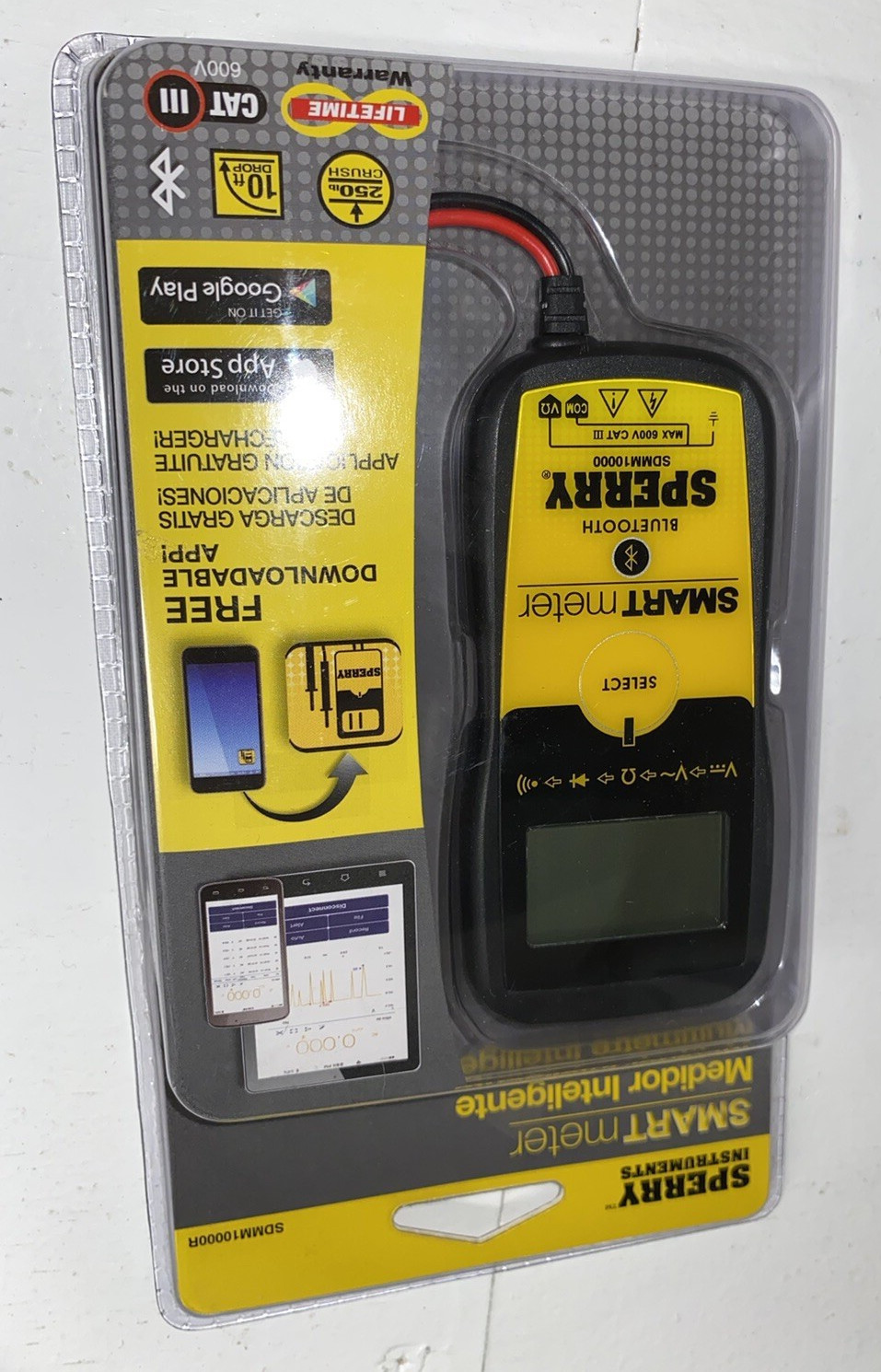 Sperry Instruments SDMM10000R Digital Multimeter, 600 Max. Ac Volts, 600 Max.
