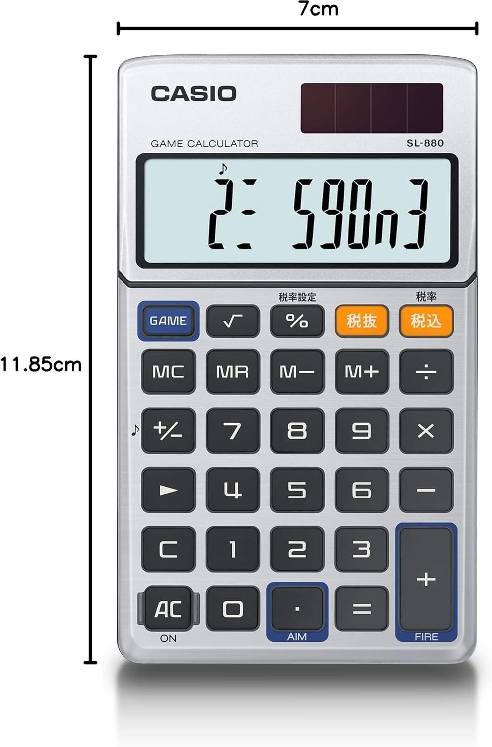 CASIO SL-880-N game calculator Defend Earth from the Incoming Invaders!