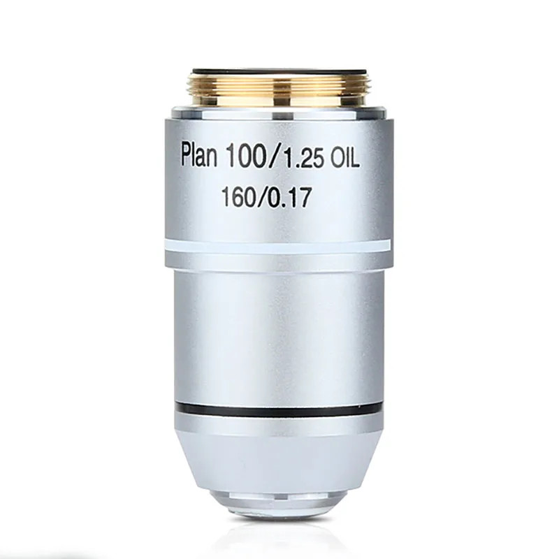 100X Oil Spring‑Loaded 195 Plan Objective Lens RMS 20.2mm 160/0.17 forMicroscope