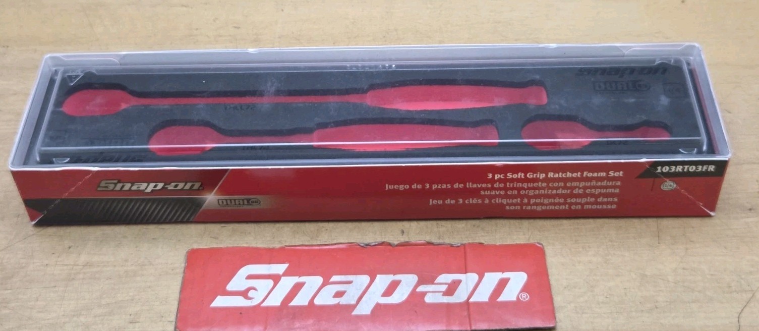 New Snap On FM103RT03BR - Foam Tray W/ Lid For 3 Pc Soft Grip Ratchet Set