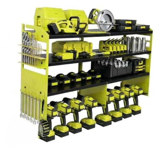 Power Tool Organizer Wall Mount Edition | Heavy Duty 600 Lbs Standard Green