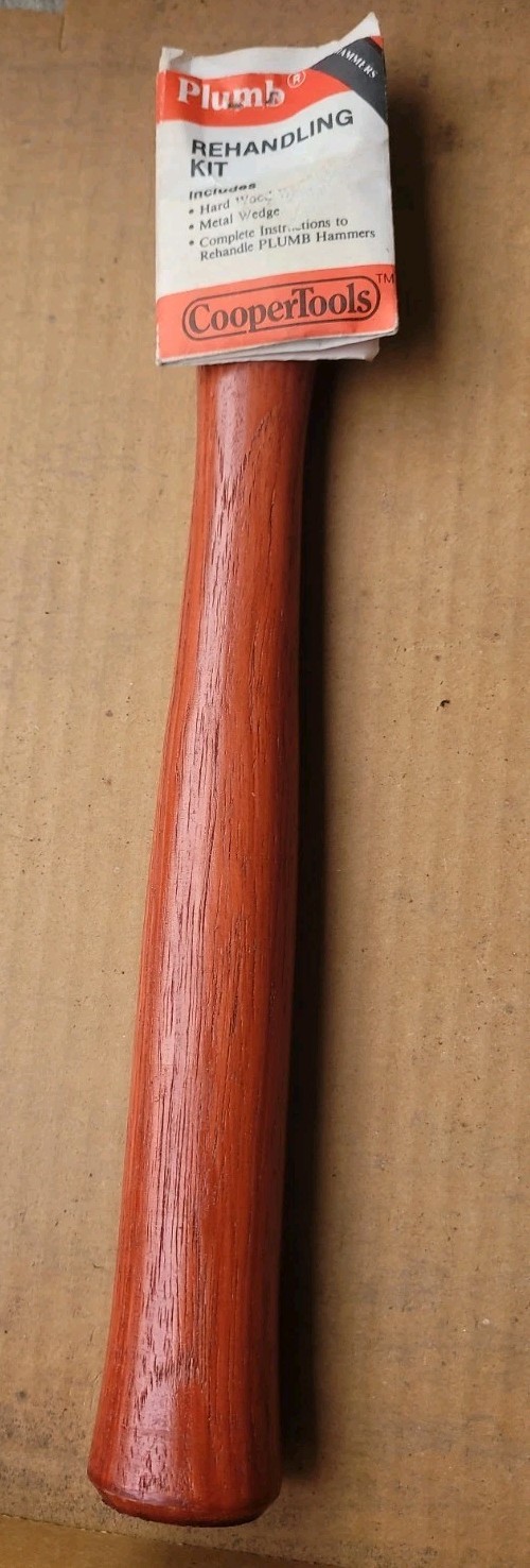 Plumb Rehandling Kit  Replacement Red Handle NOS 1 Per W/ 1 Wood & 1 Steel Wedge