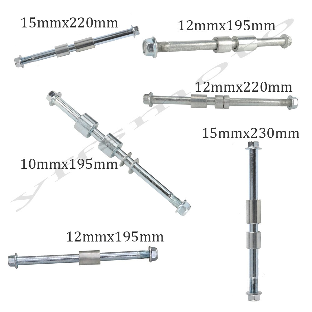 10mm 12mm 15mm Front/Rear Wheel Rim Axle Bolt for Dirt PitBike Mini Trail Apollo