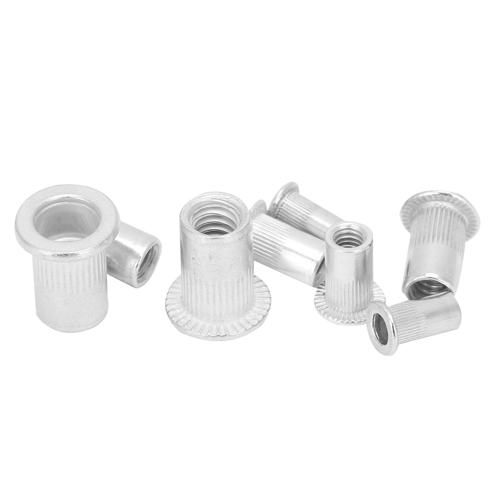 100pcs Aluminum Rivet Nut Threaded Insert Nut For Fastening Automobiles