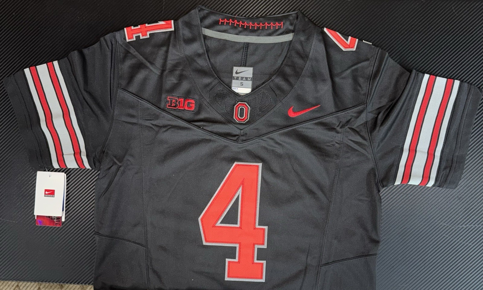 2026 Jeremiah Smith "Buckeye Stripe" Black Ohio State OSU Jersey Buckeyes 4