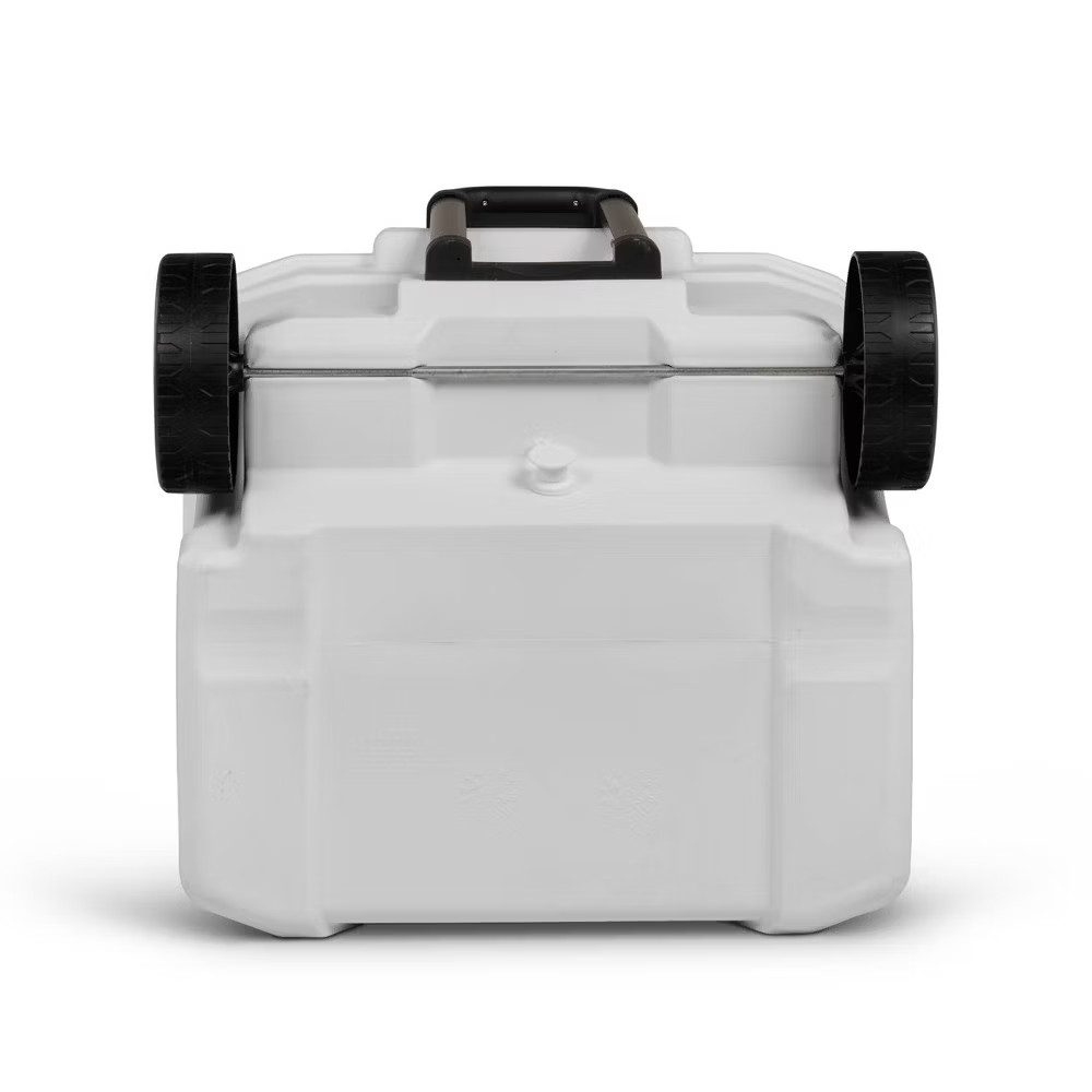 Igloo Marine Latitude 60qt Rolling Cooler - White: Retractable Handle,