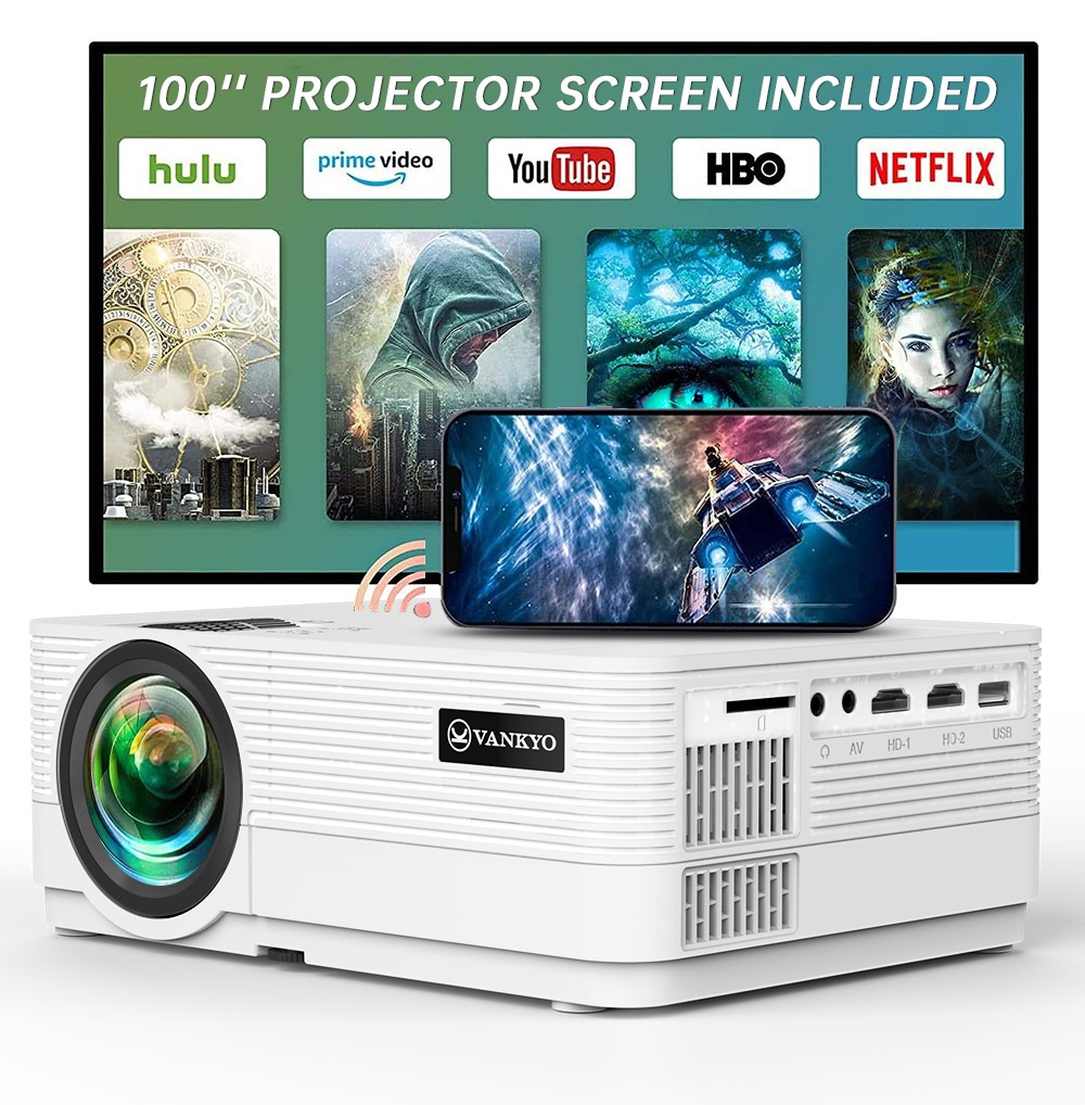 VANKYO Leisure 470P WiFi 1080P Movie Projector Video Home Theater 250" Display