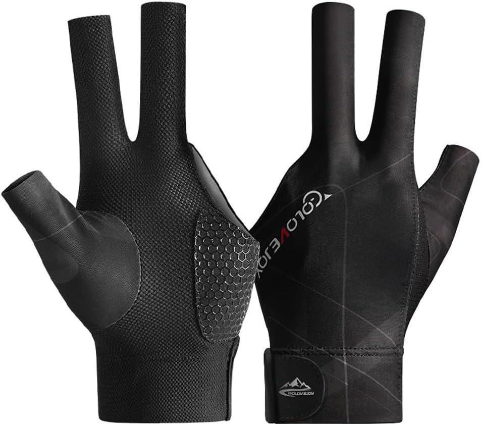 Pool Glove Left Hand, Billiards Glove, Billiard Pool Gloves for Left Hand 3 Fing