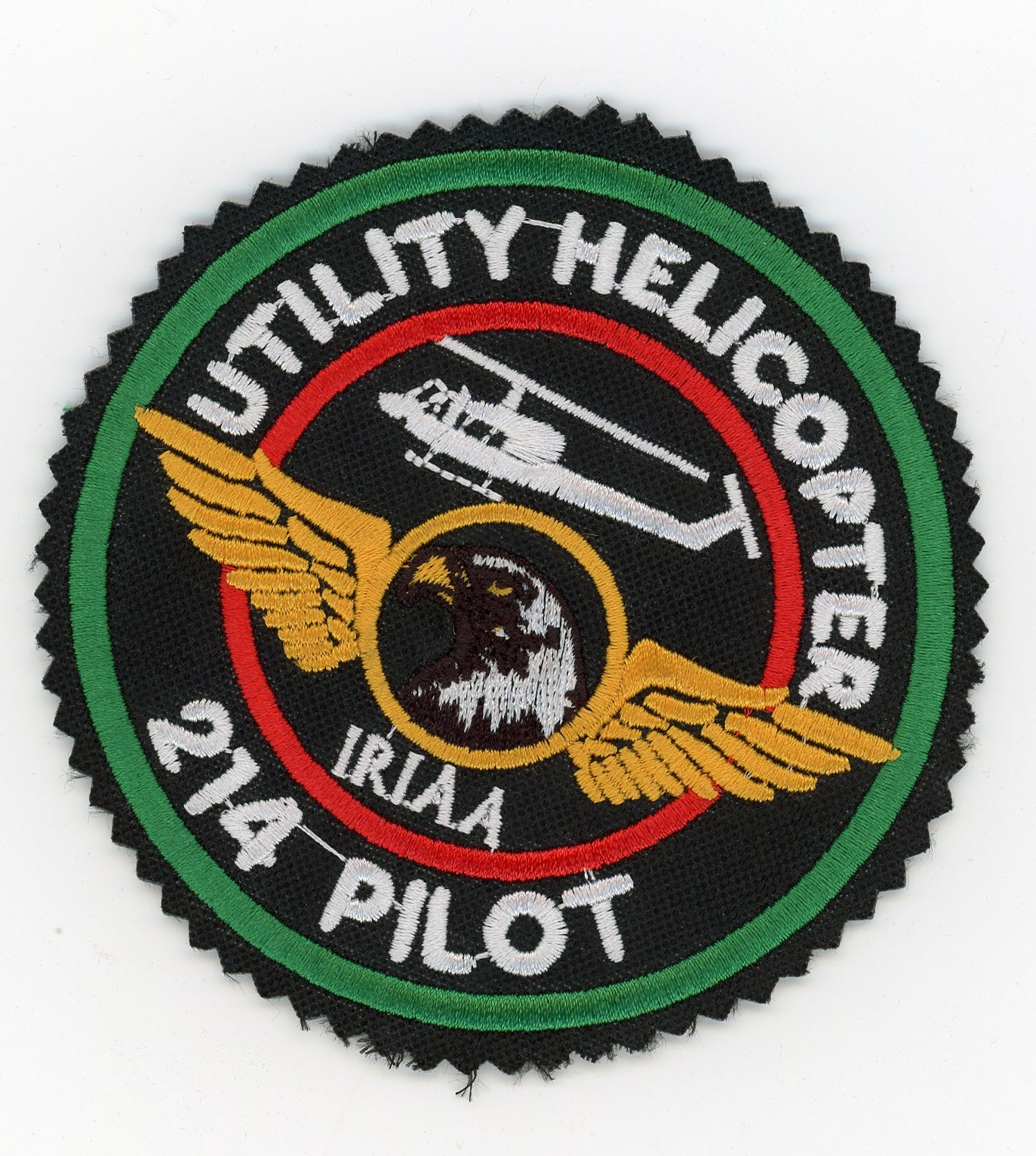 PATCH IRAN IRIAA HELICOPTER UH-1H 214th SQUADRON UTILITY SEW ON PARCHE