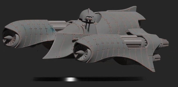 Diverging Realms - Coven - Custodians Osprey Heavy Speeder Grav Personel Carrier