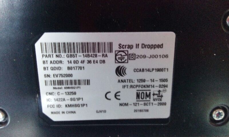 16-19 Ford Taurus Chassis ECM Communication Voice Recognition Module