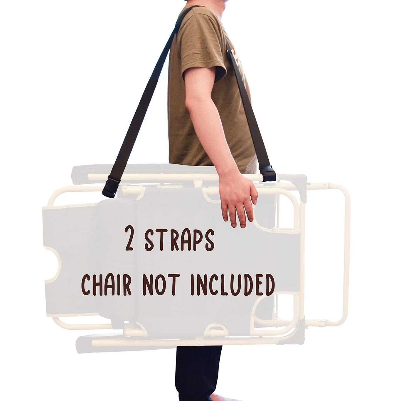 WINGKIND (2 Pack) Adjustable Beach Chair Carry Strap, Folding Chair Shoulder Str