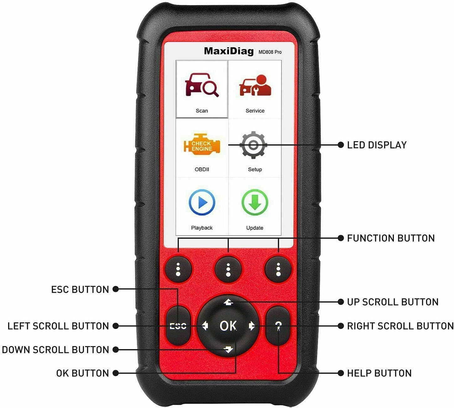 2025 Autel MaxiDiag MD808 Pro Automatic Diagnostic Scanner Tool OBD2 Code Reader
