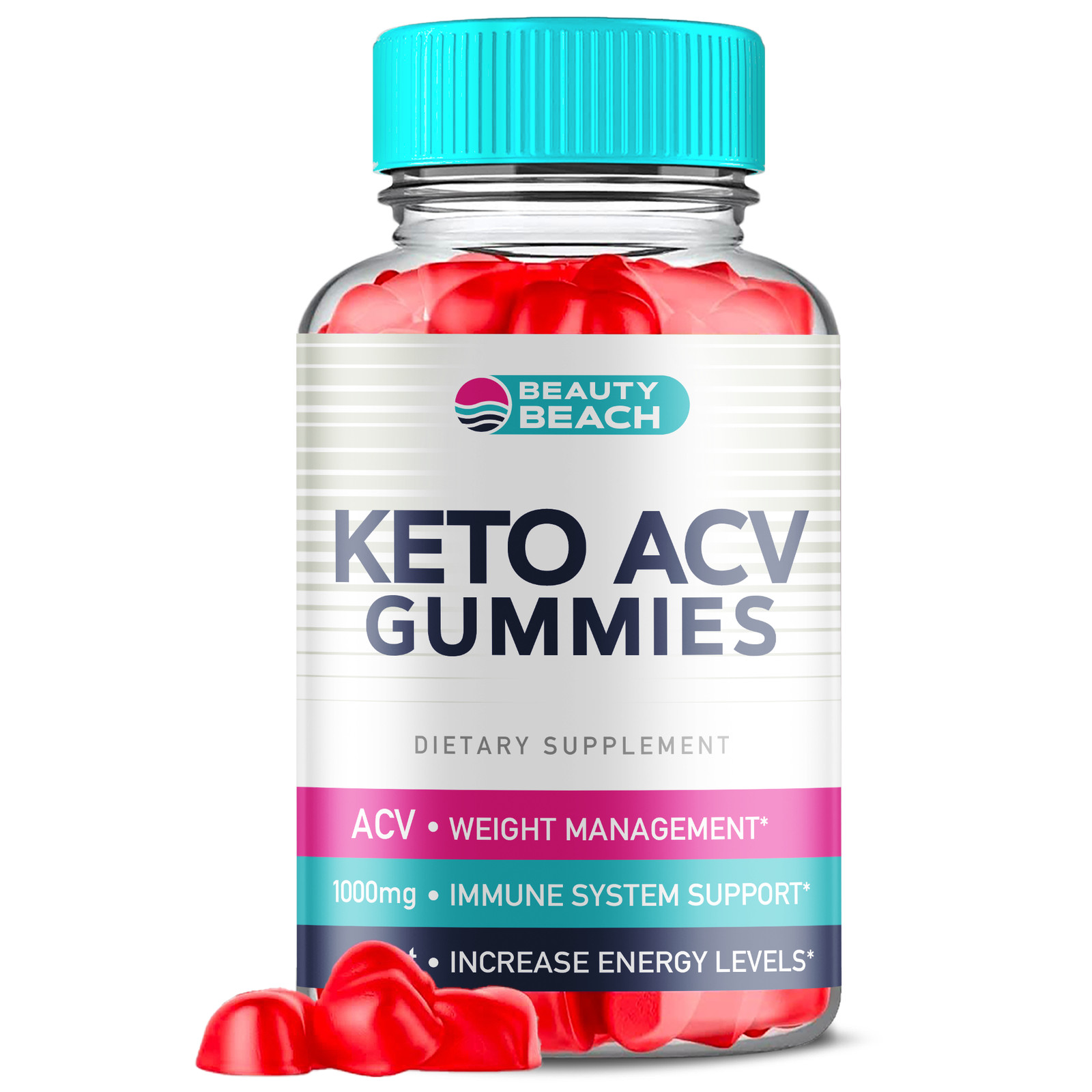 Beauty Beach Keto Gummies - Beauty Beach ACV Gummys Weight Loss ORIGINAL- 1 Pack