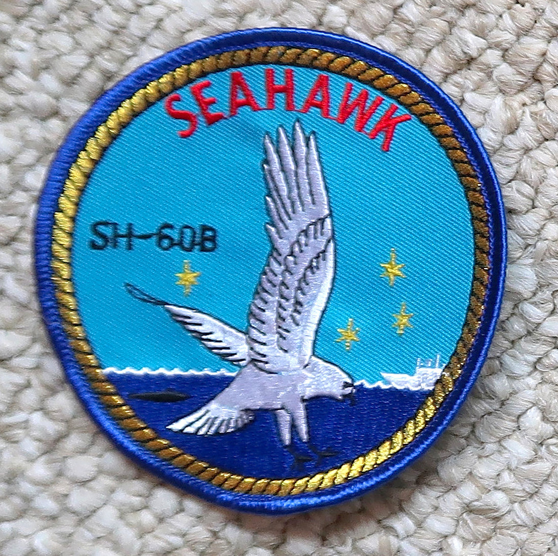 US Navy SEAHAWK SH-60B 4" Patch Gold outline