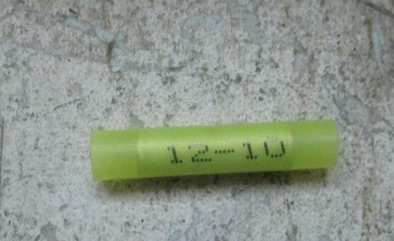 BOX OF 25 POWERPATH 725111 YELLOW NYLON BUTT CONNECTORS 12-10 FREE SHIPPING