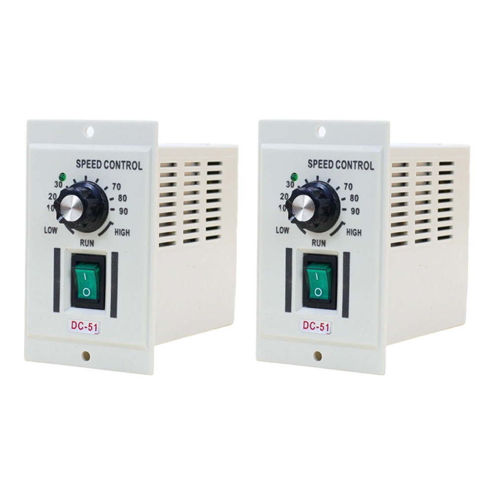 DC 0-90V Knob Motor Speed Controller Variable Adjustable Speed AC 110V Input 2PC