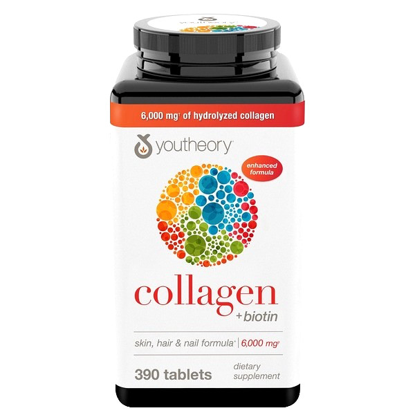 YOUTHEORY COLLAGEN + BIOTIN SKIN HAIR NAIL ENHANCED FORMULA 390 TABLES
