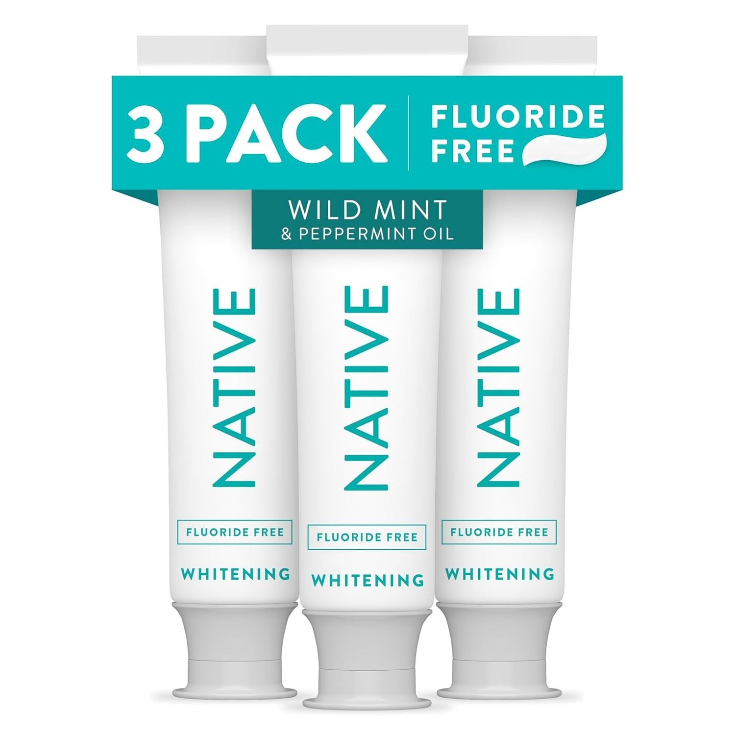 Native Fluoride Free Toothpaste, Whitening - for Adult, Kids 2+ Oral Care - Wild