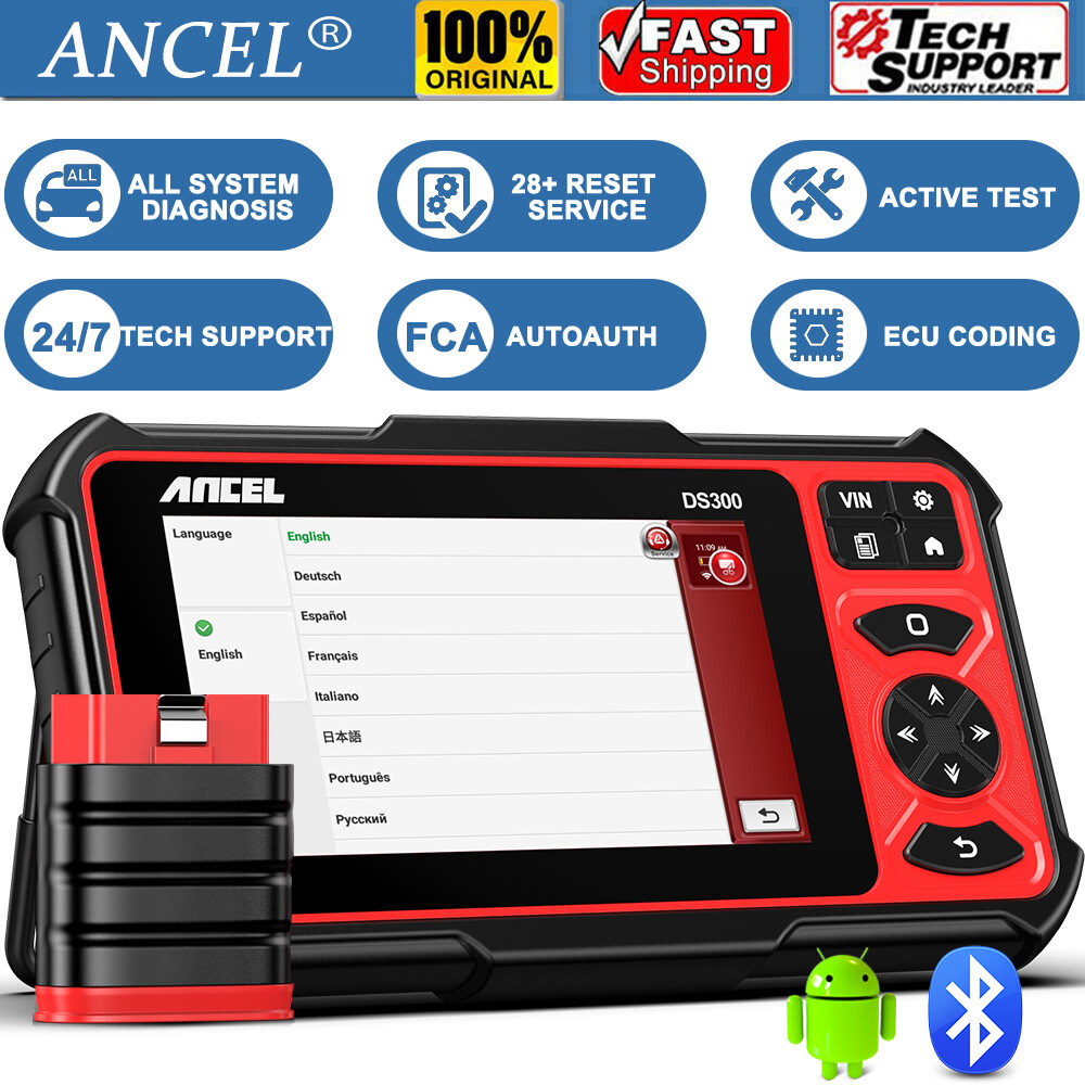 ANCEL DS300 Bidirectional OBD2 Scanner Car Diagnostic Tool ECU Coding TPMS DPF