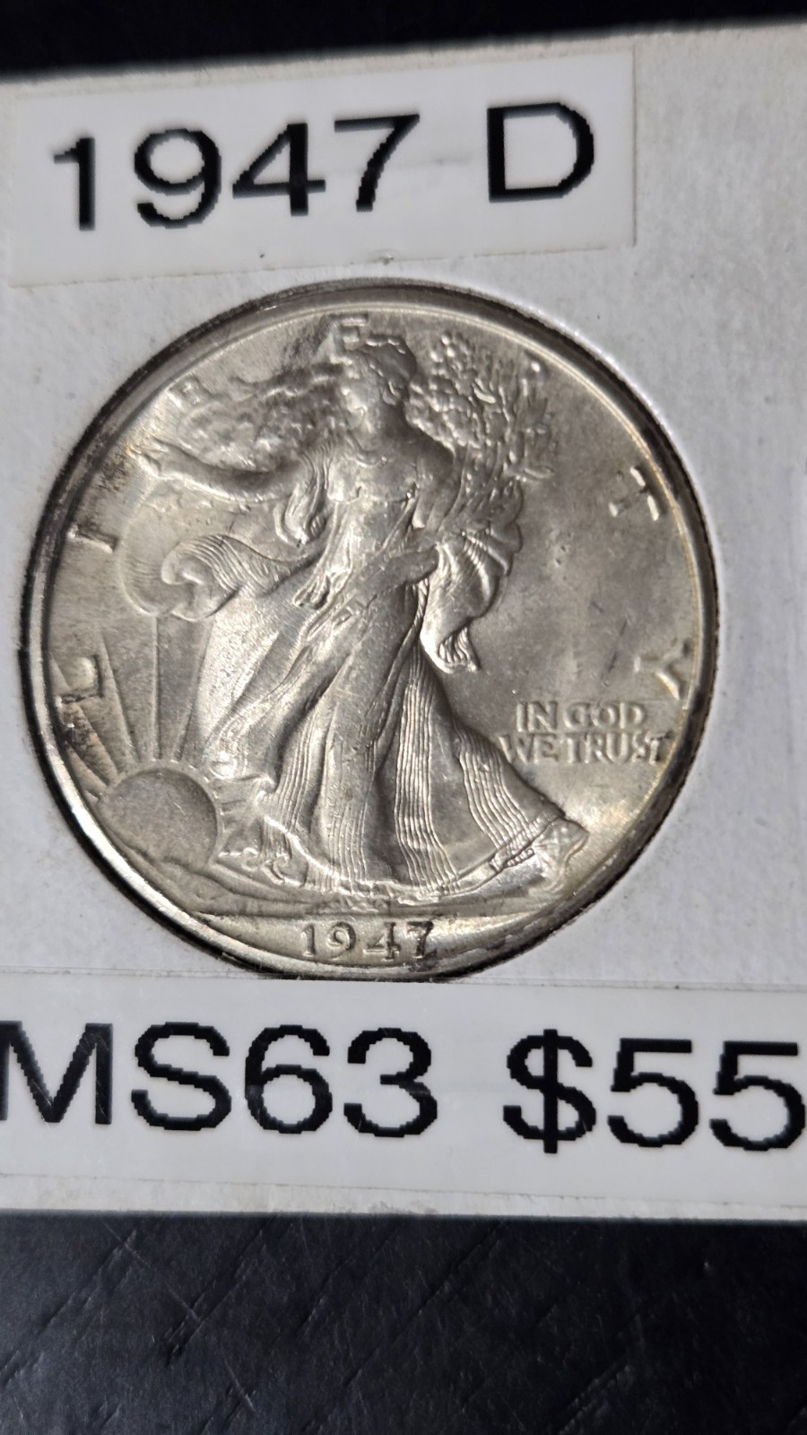 1947-d Walking Half Dollar